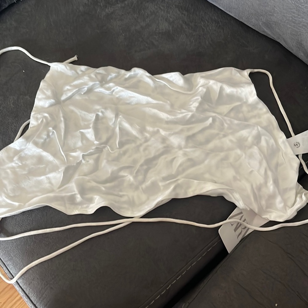 zara satin crop top